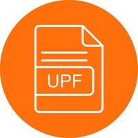 UPF File Format Multi Color Circle Icon vector