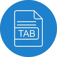 TAB File Format Multi Color Circle Icon vector