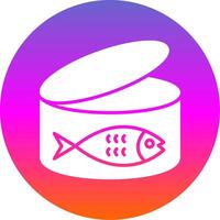 Tuna Glyph Gradient Circle Icon Design vector