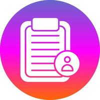 Tasks Glyph Gradient Circle Icon Design vector