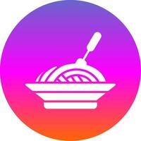 Spaghetti Glyph Gradient Circle Icon Design vector