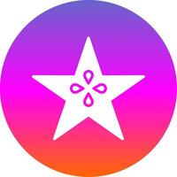 Star Fruit Glyph Gradient Circle Icon Design vector