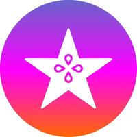 Star Fruit Glyph Gradient Circle Icon Design vector