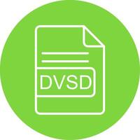 DVSD File Format Multi Color Circle Icon vector