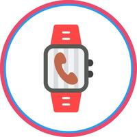 Incoming Call Flat Circle Icon vector