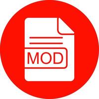 MOD File Format Multi Color Circle Icon vector