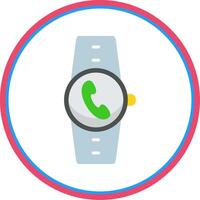 Incoming Call Flat Circle Icon vector