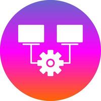 Multitask Glyph Gradient Circle Icon Design vector