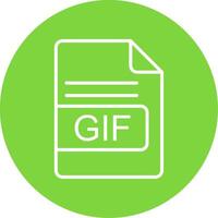 GIF File Format Multi Color Circle Icon vector