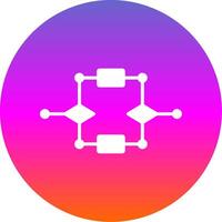 Algorithm Glyph Gradient Circle Icon Design vector