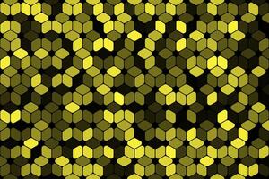 Yellow abstract cubes geometric pattern background vector