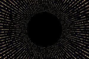 Golden sparkling dots circle abstract background vector