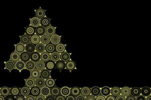 Yellow magical christmas tree abstract background vector