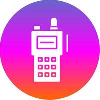 Walkie Talkie Glyph Gradient Circle Icon Design vector