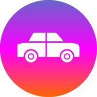 Car Glyph Gradient Circle Icon Design vector