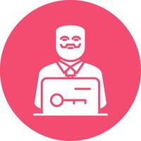 Anonymous Multi Color Circle Icon vector