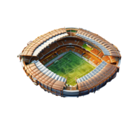 Beautiful 3d isometric stadium on isolated transparent background png