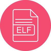 ELF File Format Multi Color Circle Icon vector