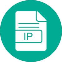 IP File Format Multi Color Circle Icon vector