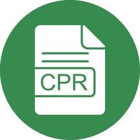 cpr archivo formato multi color circulo icono vector