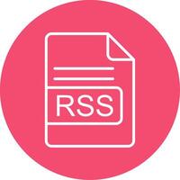 RSS File Format Multi Color Circle Icon vector