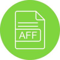 AFF File Format Multi Color Circle Icon vector