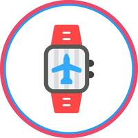 Airplane Mode Flat Circle Icon vector