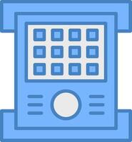 Field Controller Line Filled Blue Icon vector