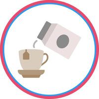 Pour Milk Flat Circle Icon vector