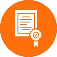 Certificate Multi Color Circle Icon vector