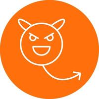 Evil Multi Color Circle Icon vector