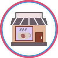 Cafe Flat Circle Icon vector