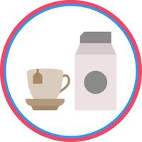 Milk Flat Circle Icon vector