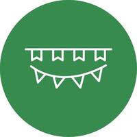 Bunting Multi Color Circle Icon vector