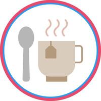 Coffee Cup Flat Circle Icon vector