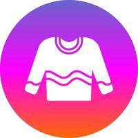 Jumper Glyph Gradient Circle Icon Design vector
