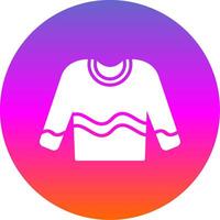 Jumper Glyph Gradient Circle Icon Design vector