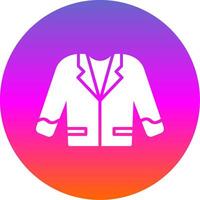 traje glifo degradado circulo icono diseño vector