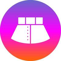 Skirt Glyph Gradient Circle Icon Design vector