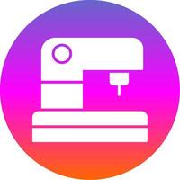 Sewing Machine Glyph Gradient Circle Icon Design vector