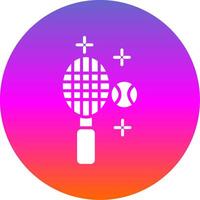 Tennis Glyph Gradient Circle Icon Design vector