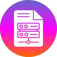 Server Glyph Gradient Circle Icon Design vector