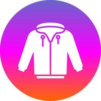 Hoodie Glyph Gradient Circle Icon Design vector