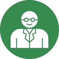 Professor Multi Color Circle Icon vector