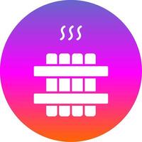 Radiator Glyph Gradient Circle Icon Design vector