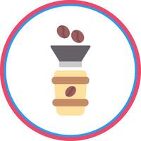 Coffee Filter Flat Circle Icon vector