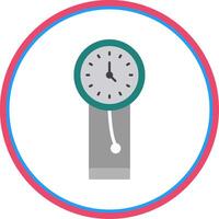 Clock Flat Circle Icon vector