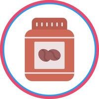 Beans Jar Flat Circle Icon vector