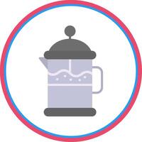 Coffee Filter Flat Circle Icon vector