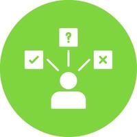Decide Multi Color Circle Icon vector